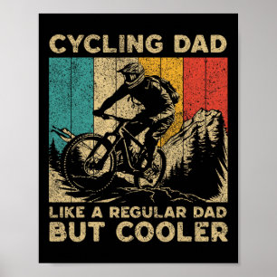 Cycling Dad Bicycle Riding Cyclist Dad Mens Poster