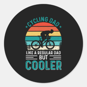 Cycling Dad Classic Round Sticker