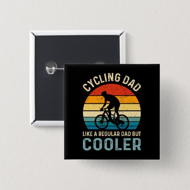 Cycling Dad | Cyclist | Cycologist | Adventure 15 Cm Square Badge (Front & Back)