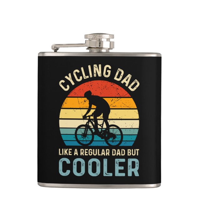 Cycling Dad | Cyclist | Cycologist | Adventure Hip Flask (Front)