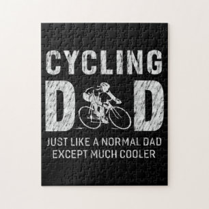 Cycling Dad Gifts For Father Cycling Cool Dad Jigsaw Puzzle