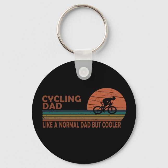 cycling dad like a normal dad but cooler key ring (Front)