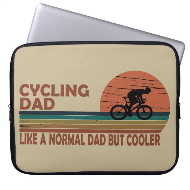 cycling dad like a normal dad but cooler laptop sleeve (Front)