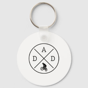 Cycling Dad Mountain Bike Bicycle Biking Father's Key Ring
