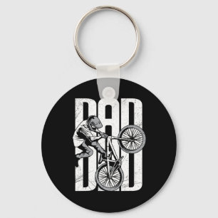 Cycling Dad Mountain Biking Bmx Happy Father's Day Key Ring