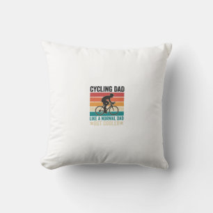 Cycling Dad Vintage Biker Father T-Shirt Design_1 Cushion