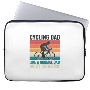 Cycling Dad Vintage Biker Father T-Shirt Design_1 Laptop Sleeve