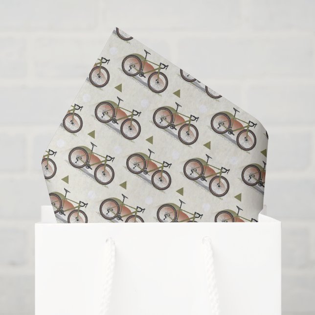 Cycling Decoupage Tissue Paper, Bicycle Paper (Gift Bag)