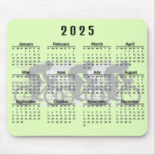 Cycling Design 2025 Calendar Mouse Pad
