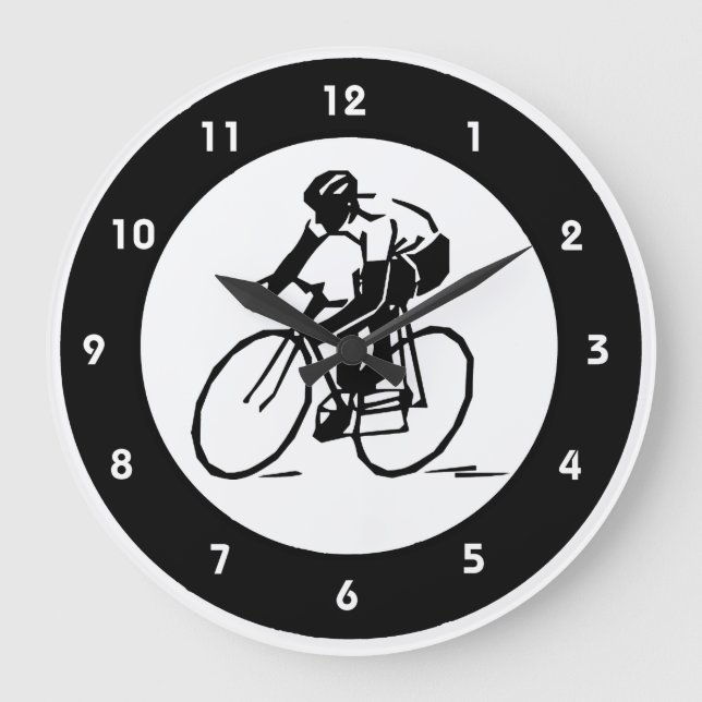 Cycling Design Wall Clock (Front)