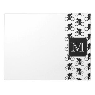 Cycling Design with Custom Monogram Notepad