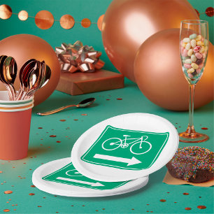 Cycling Directions Arrow Paper Plates