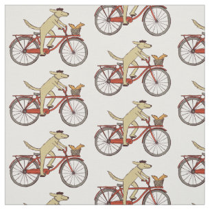 Cycling Dog with Squirrel Fabric