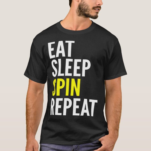 Cycling   Eat Sleep Spin Repeat T-Shirt (Front)