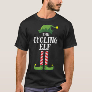 Cycling Elf Matching Family Group Christmas Party T-Shirt
