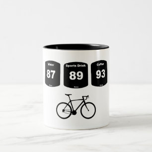 Cycling Fuel: Water, Sports Drink, Coffee Two-Tone Coffee Mug
