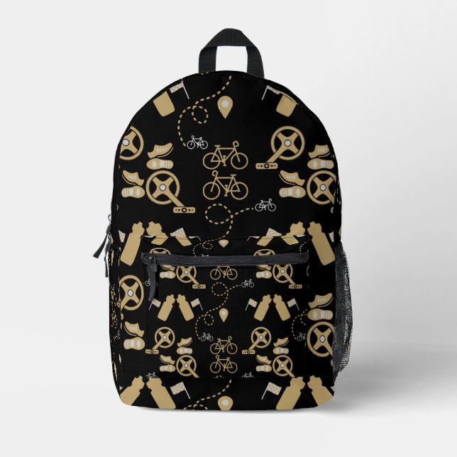 Cycling Gift Print Printed Backpack (Front)