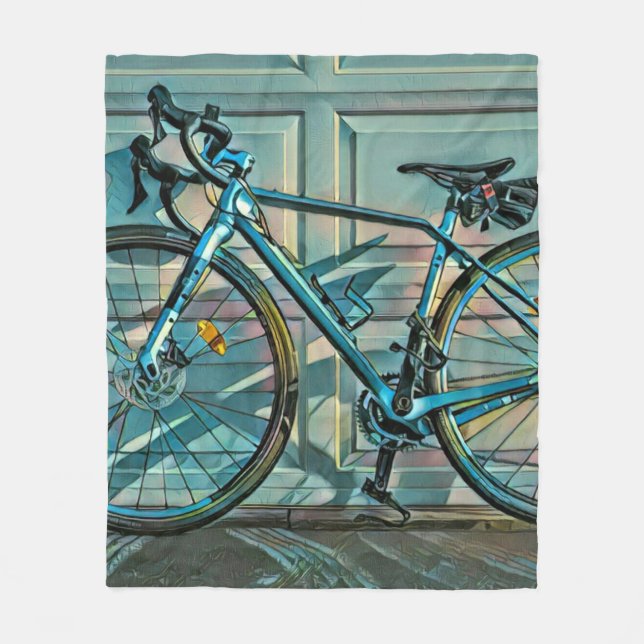 Cycling gifts for dad fleece blanket (Front)