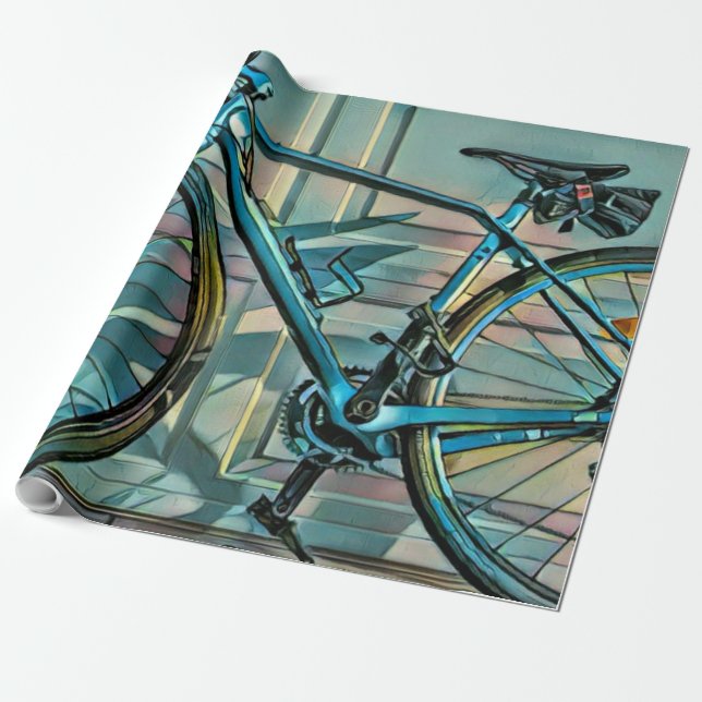 Cycling gifts for dad wrapping paper (Unrolled)