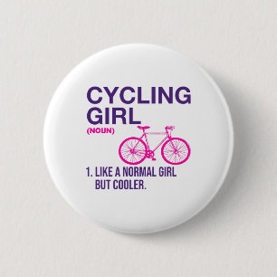 Cycling Girl Definition Cycologist Mountain Bike B 6 Cm Round Badge