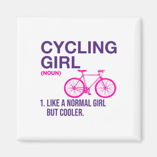 Cycling Girl Definition Cycologist Mountain Bike B Magnet