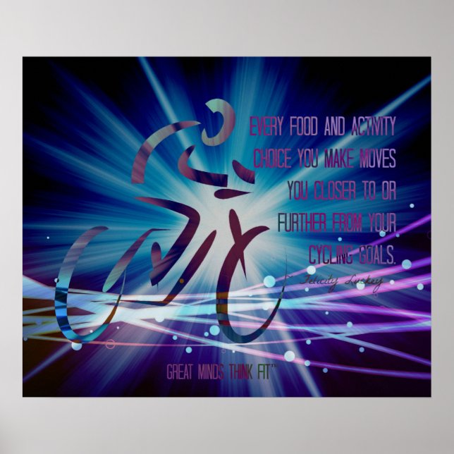 Cycling Goals Poster for Fitness Motivation (Front)