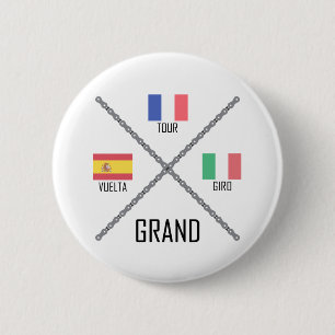 Cycling Grand Tours 6 Cm Round Badge