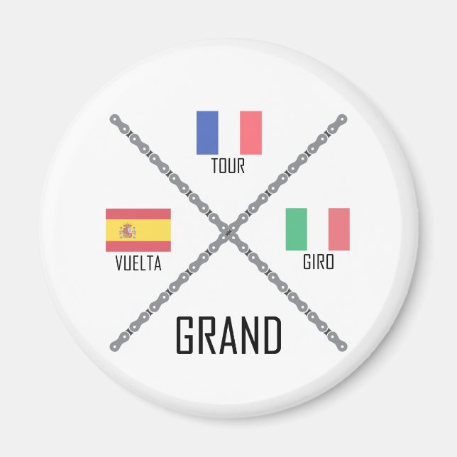 Cycling Grand Tours Magnet (Front)