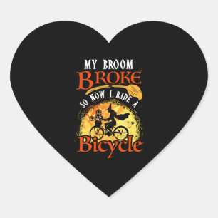 Cycling Halloween Bicycle driver 102 Bicycle Heart Sticker