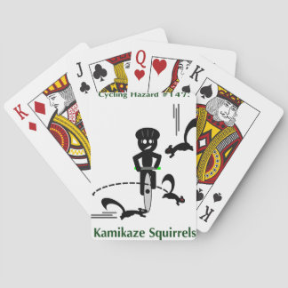 Cycling hazard: kamikaze squirrels playing cards