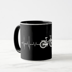  Cycling Heartbeat- Bicycle Love Biking  Mug