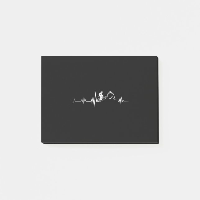 Cycling Heartbeat Racing Bicycle Mountain Bike Post-it Notes (Front)