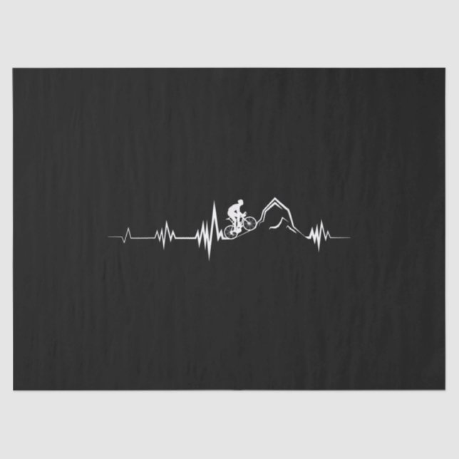 Cycling Heartbeat Racing Bicycle Mountain Bike Tissue Paper (Front)