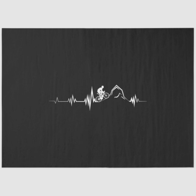 Cycling Heartbeat Racing Bicycle Mountain Bike Tissue Paper (Front)