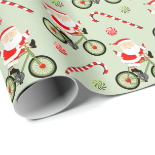 Cycling Holiday Gift Wrapping Paper