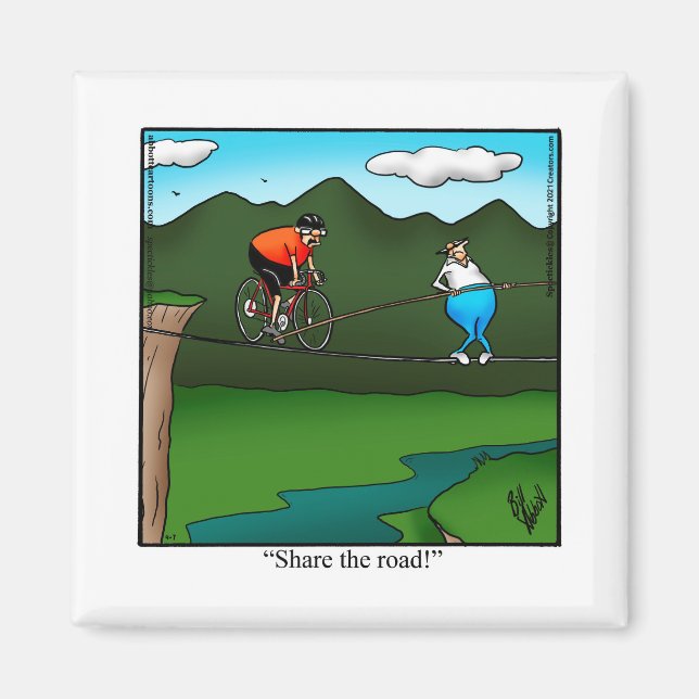 Cycling Humour Refrigerator Magnet (Front)