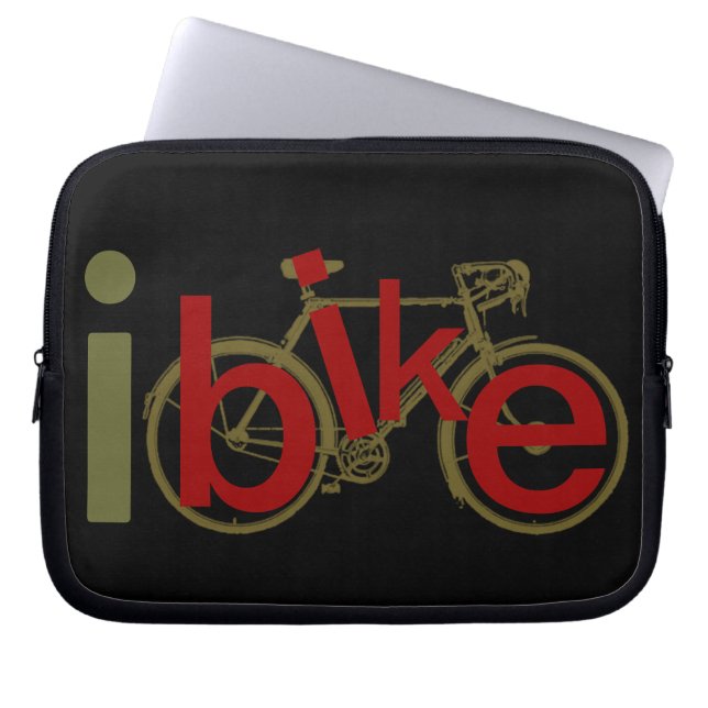 cycling ~ ibike laptop sleeve (Front)