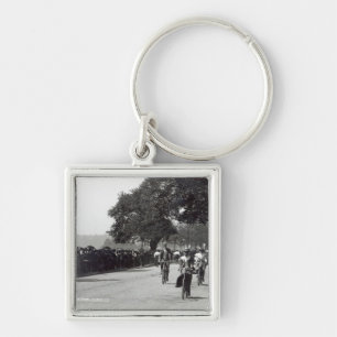 Cycling in Hyde Park, c.1910 Key Ring