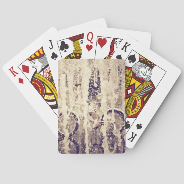 Cycling in the Rain Playing Cards (Back)