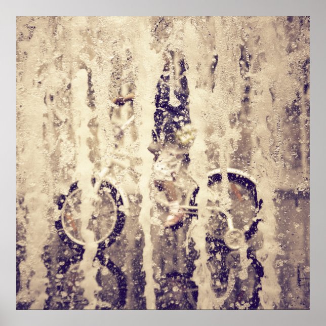 Cycling in the Rain Poster (Front)