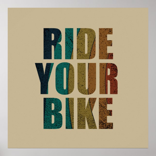 cycling inspirational quotes poster (Front)