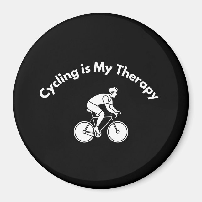 Cycling is My Therapy Magnet (Front)