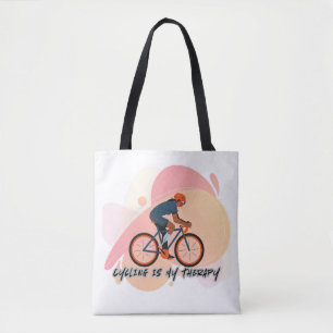 Cycling Is My Therapy – Ride Your Peace Tote Bag