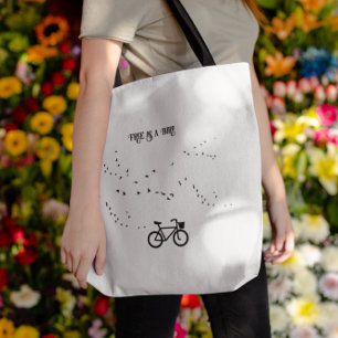 Cycling Life, free as a bird customisable Tote Bag
