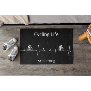 Cycling Life, Heartbeat customisable Doormat