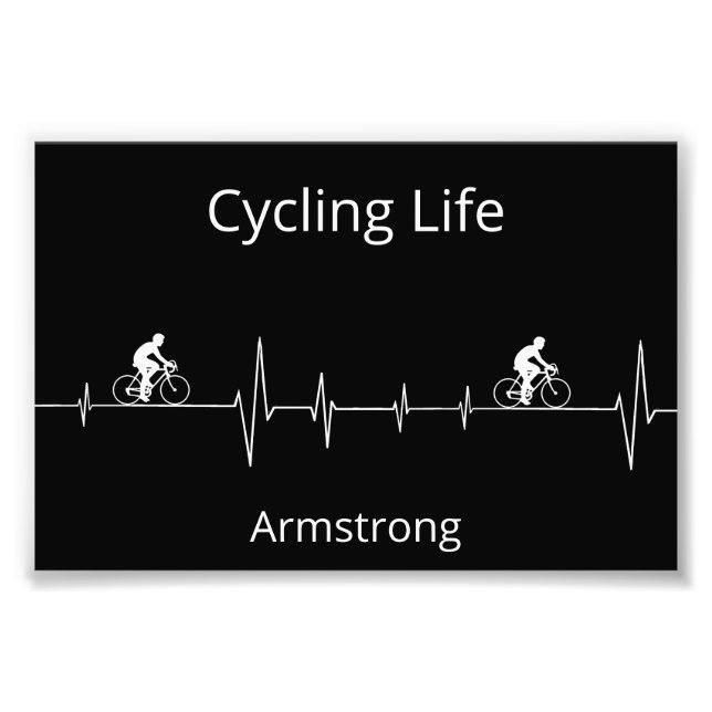 Cycling Life, Heartbeat customisable Photo Print (Front)