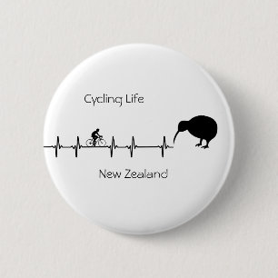 Cycling Life, New Zealand customisable 6 Cm Round Badge