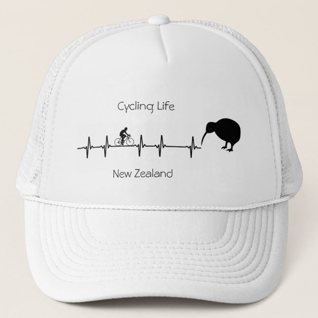 Cycling Life, New Zealand customisable Trucker Hat (Front)