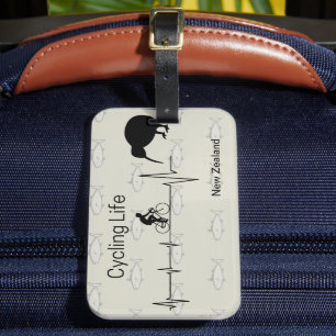 Cycling Life, New Zealand Luggage Tag