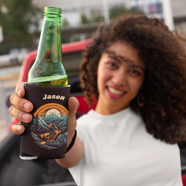 Cycling Life, retro customisable Can Cooler (Creator Uploaded)